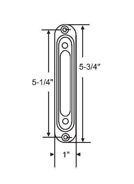 Strybuc Zinc Dichromate Patio Door Pocket Trim Plate Keeper Plate - Image 1
