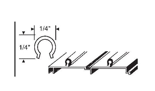 Strybuc 6ft Stainless Steel Patio Door Repair Track - Image 1