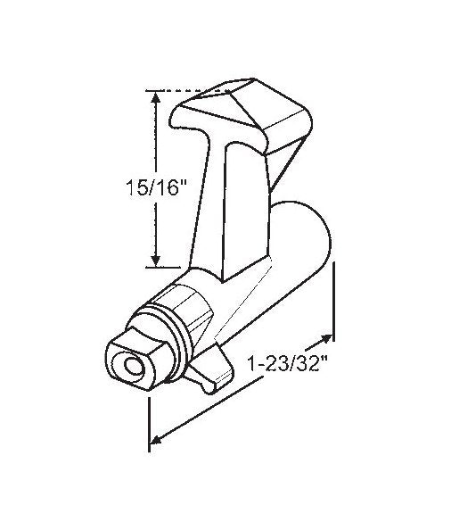 Strybuc Die Cast Acorn Patio Door Latch - Image 1