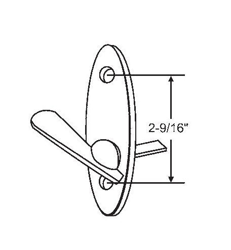 White Finish Patio Door Latch - Image 1