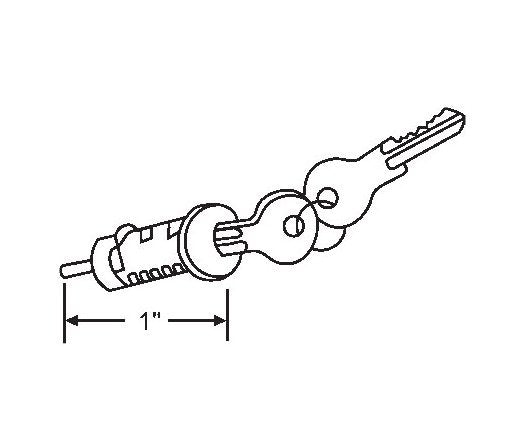 1 Inch Key Cylinder Lock for Patio Doors - Image 1