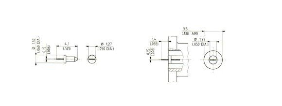 Gold-Plated Tab Contact Transition Pins for PC 3.5 Connectors - Pack of 10 - Image 1
