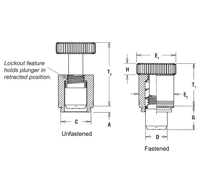 Spring-loaded Locating Pin - Unified Types PSL2, PTL2 - Image 2