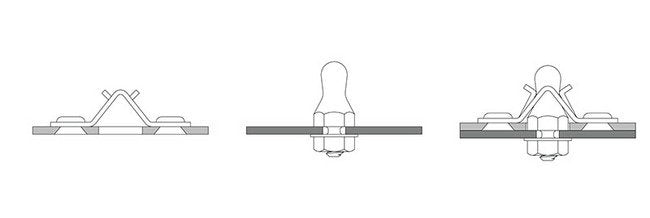 PENCOM Stainless Steel BS10 Male Ball Stud, .133-.159in Thickness - Image 3