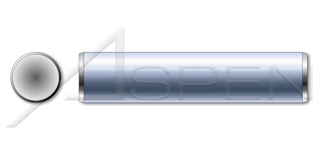 AISI 303 Stainless Steel (18-8) DIN 7 Type A Metric Solid Dowel Pin - Image 1
