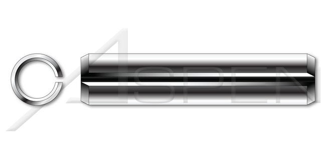 Stainless Steel Heavy-Duty AISI 301 ISO 8752 Metric Slotted Spring Pin - Image 1