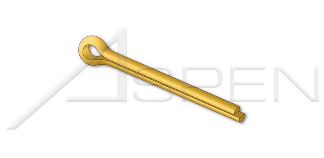 Standard Extended Prong Chisel Point Steel Yellow Zinc Cotter Pin - Image 1