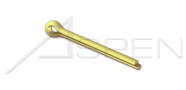 Brass Standard Extended Prong Chisel Point Cotter Pin - Image 1