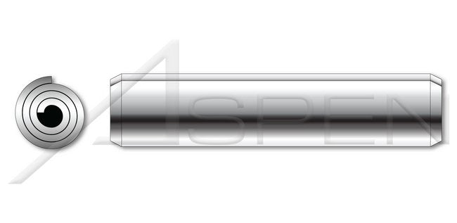 AISI 301 Stainless Steel ISO 8750 Metric Coiled Spring pin - Image 1