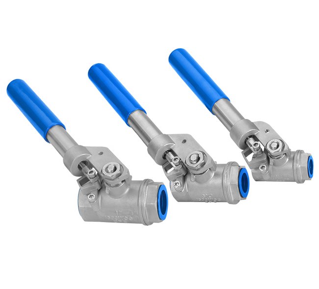 316 Stainless Steel Deadman Ball Valve 1 1/4 in - Image 1