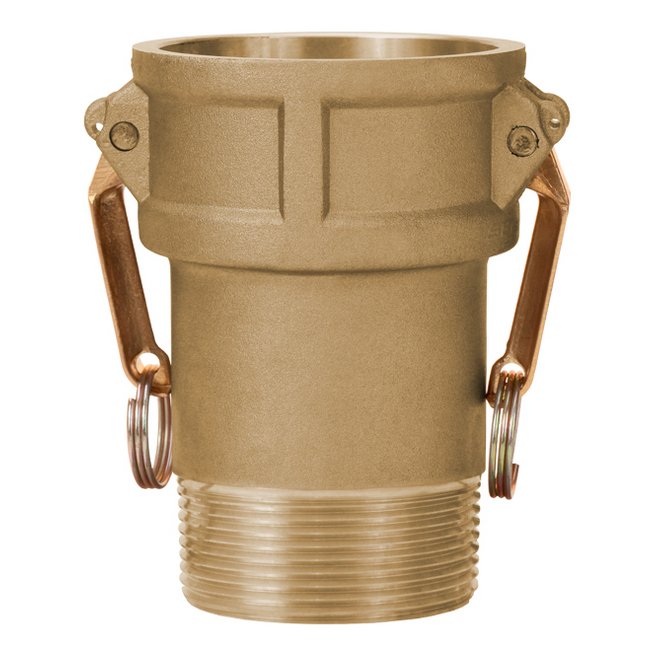 Brass Long Neck Type B NPT Cam and Groove Coupling - Image 1