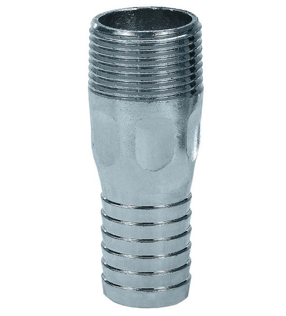 Seal Fast 1 Inch Zinc Plated Steel Hex Combination Nipple - Image 1