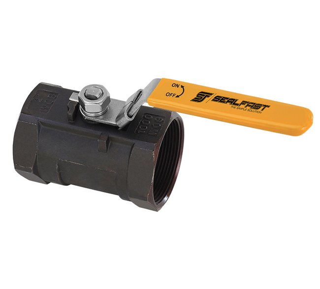 Seal Fast 1 1/2 Inch Carbon Steel Ball Valve - 1000WOG - Image 1