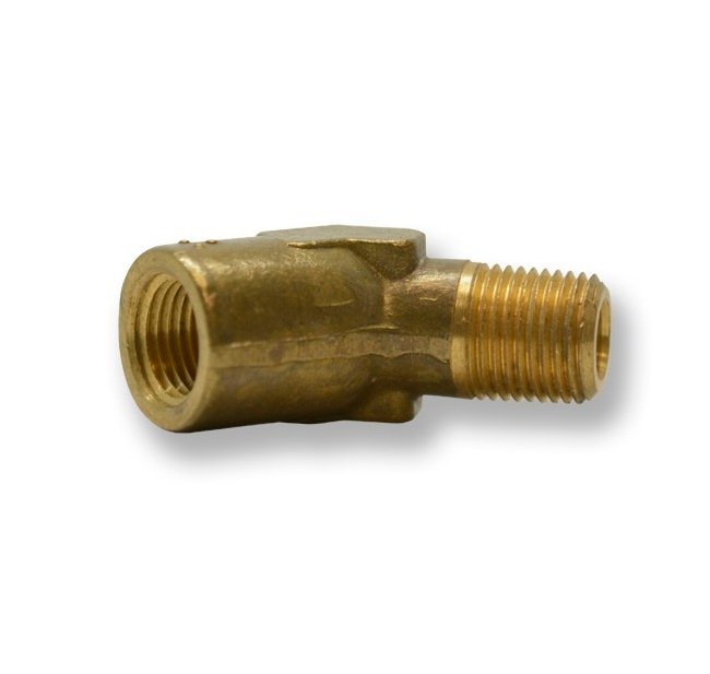 Brass 45 Degree Elbow, 1/4 MNPT x 1/4 FNPT, BSE45 Series - Image 2