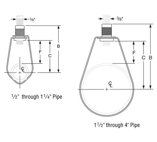 Adjustable Swivel Ring, Tapped - Copper Tubing Hangers - Image 2