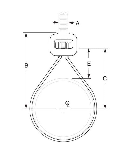 Adjustable Plastic Coated Tubing Ring - Copper Plated - Image 2
