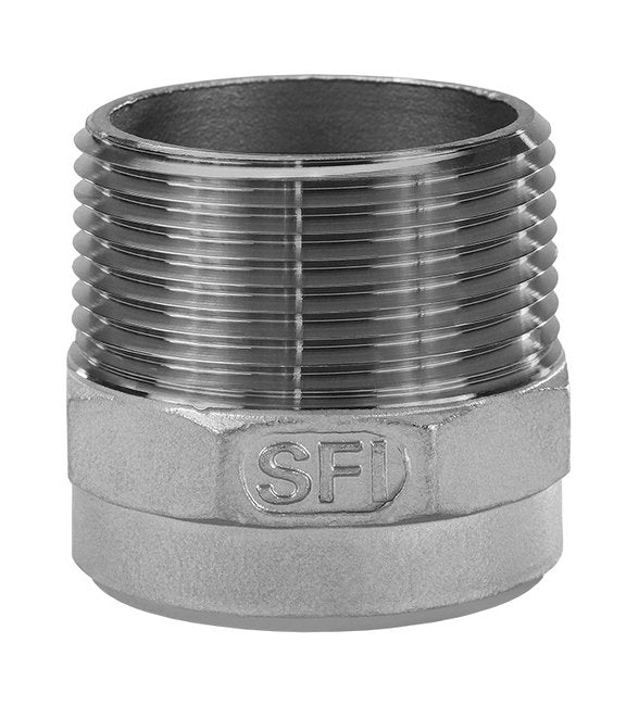 304 Stainless Steel Hexagonal Welding Nipple, 3/8in - Image 1