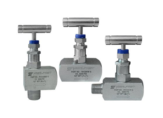 Seal Fast 1 Inch Carbon Steel 6000 PSI FxF Full Size Needle Valve - Image 1