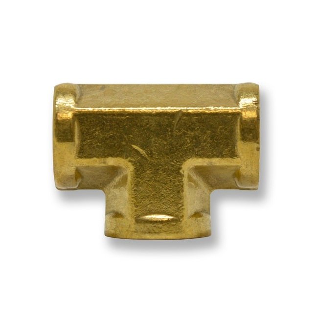 1 Inch (in) Inch (in) Female National Pipe Thread (FNPT) Brass Tee - Image 3