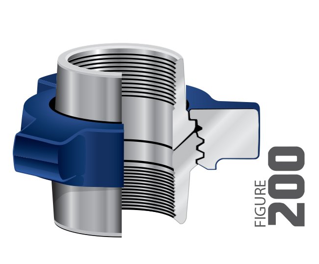 1 Inch Figure 200 Hammer Union Pipe Fitting - Image 1