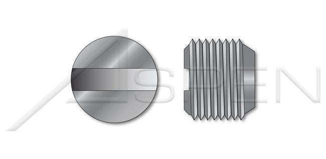 Zamac #3; Zinc Alloy Slotted Drive National Pipe Thread (NPT) Threading Pipe Plug - Image 1