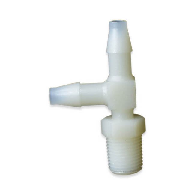NPT Tee Adapter Fitting, 1/8 Inch, Plastic Threaded - Image 1