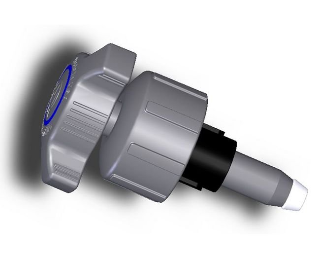CPVC Top Work Sub Assembly with L Series Needle, Blue Ring - Image 1
