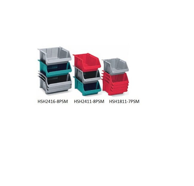Green Fiberglass Plexton® Hopper Front Container - 24.1'' L x 16.3'' W - Image 1