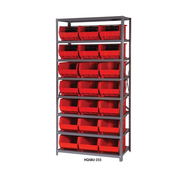 Heavy Duty 36x18 Green Open Hopper Storage Bin System - Image 1