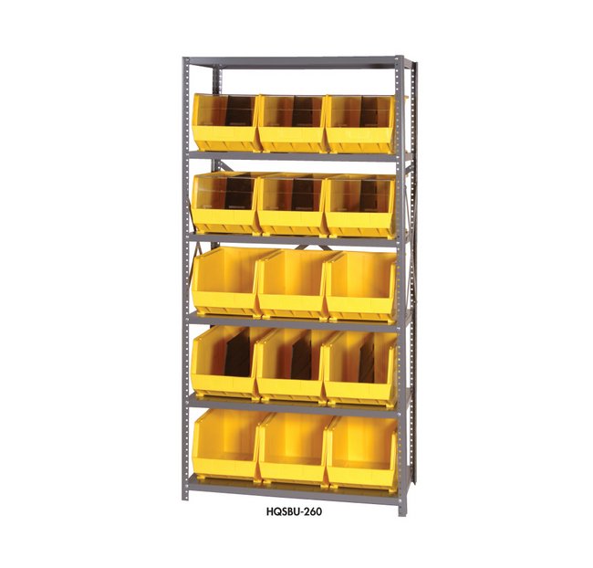 Heavy Duty 36x18 Yellow Giant Open Hopper Bin Storage System - Image 1