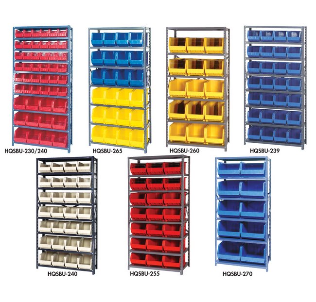Blue Giant Open Hopper Bin Storage System - 36" W x 12" D - Image 1