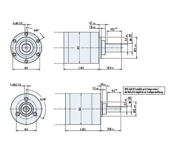 Dunkermotoren PLG Series 29.16 Planetary Gearbox - Image 2