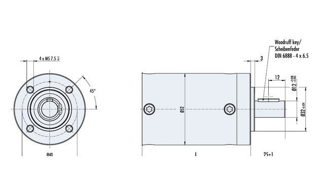 Dunkermotoren PLG Series Gearbox - 288 Reduction Ratio, 10N·m Torque - Image 2