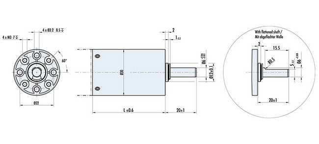 Dunkermotoren PLG Series 126.56 Planetary Gearbox - Image 2