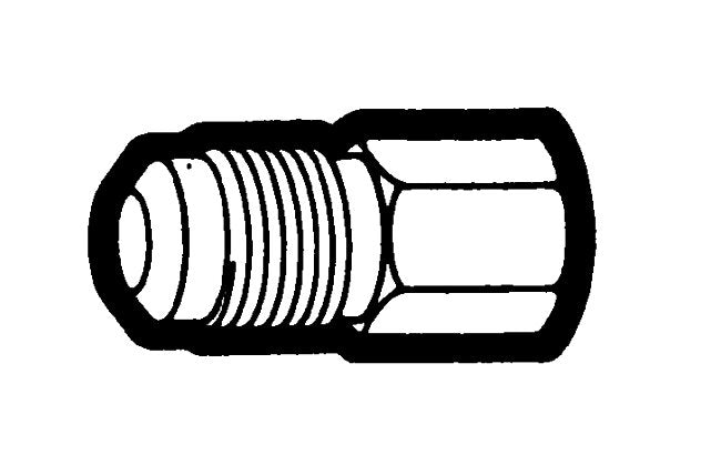 5/8" Gas Appliance Fitting - Flare to Female Pipe Adapter - Steel - Image 1