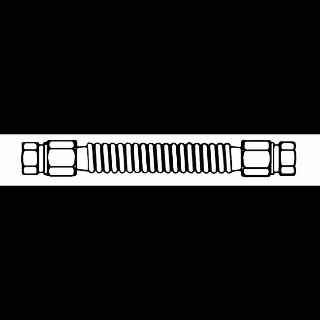 Stainless Steel Gas Appliance Connector - 1/4" Female Pipe to Female Pipe - Image 1