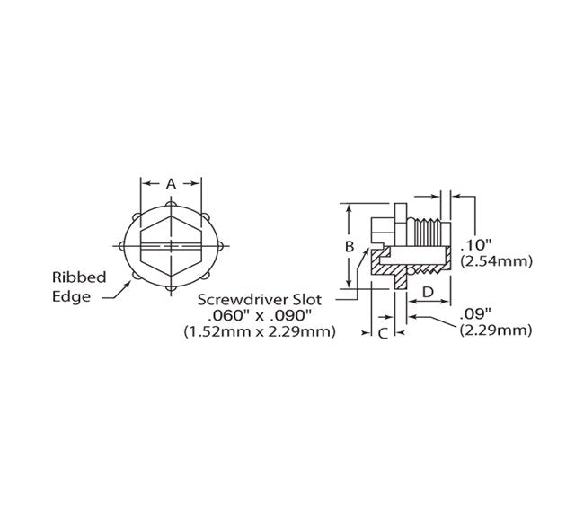 UNF 7/16-20 Thread Blue HDPE Plugs B Series - Image 2