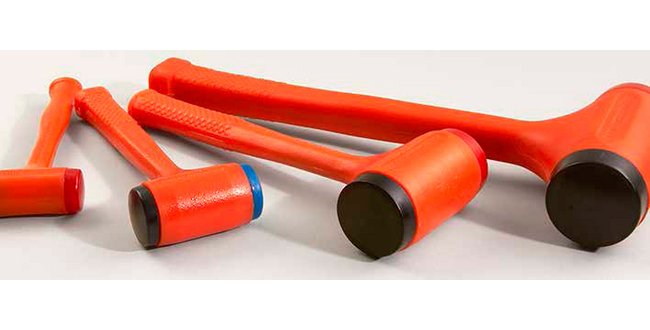 Polyurethane Non-Metallic Dead-Blow Hammer, 75D, 3.3in Head - Image 1