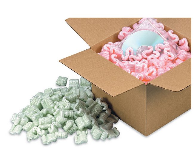 Pink Antistatic Polystyrene Packaging Peanuts - 7 Cubic Feet - Image 1