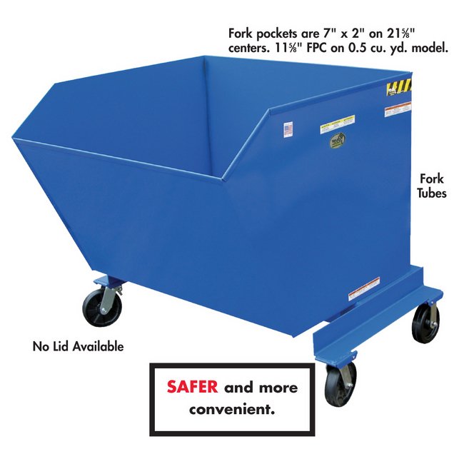 Heavy-Duty Portable Steel Hopper - 58 Inch by 59 Inch - Image 2