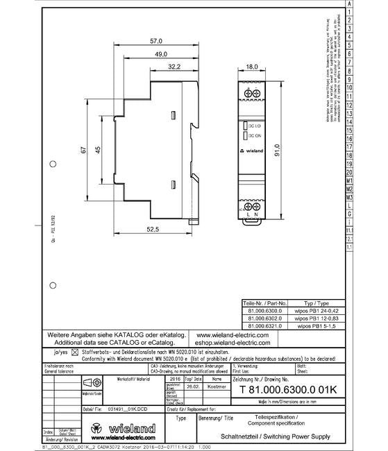 Wieland PB1 24-0.42 Switch-Mode Power Supply - Image 2