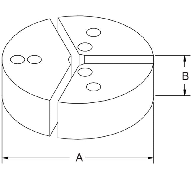 Precision Blank Pie Shaped Chuck Jaws Set - Image 2
