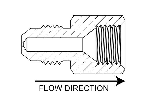 SAE 37 Degree Flare Adapter, Type CFJ4 - Precision Metal Orifice - Image 3