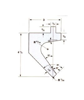 Aircraft Gooseneck Press Brake Tooling Punch - Model P177 - Image 1