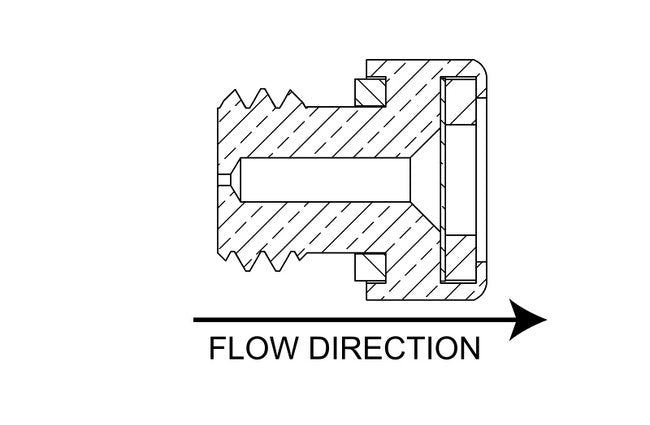 Precision Brass Orifice Assembly with Integral Screen - Bleed Plug QS Type - Image 3