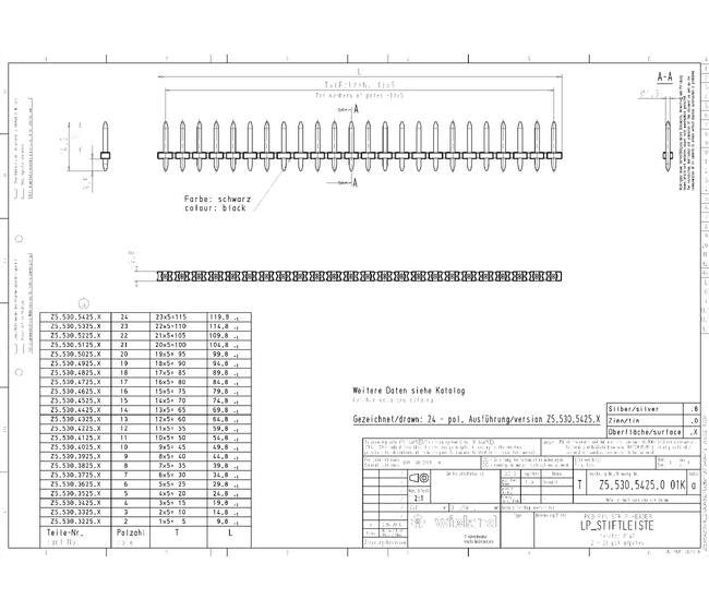 Wieland PCB Pin Header 8142/2, 5mm Modular Spacing - Image 3