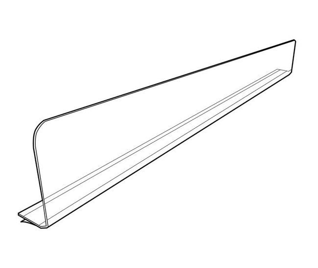 Clear Adhesive Slim-Line Shelf Divider - Image 2