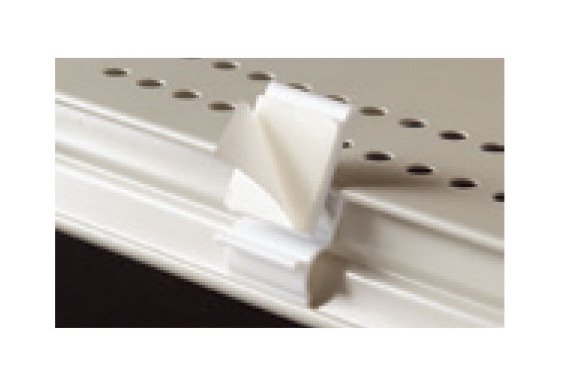 White Shelf Extender Clip with Adhesive - Image 3
