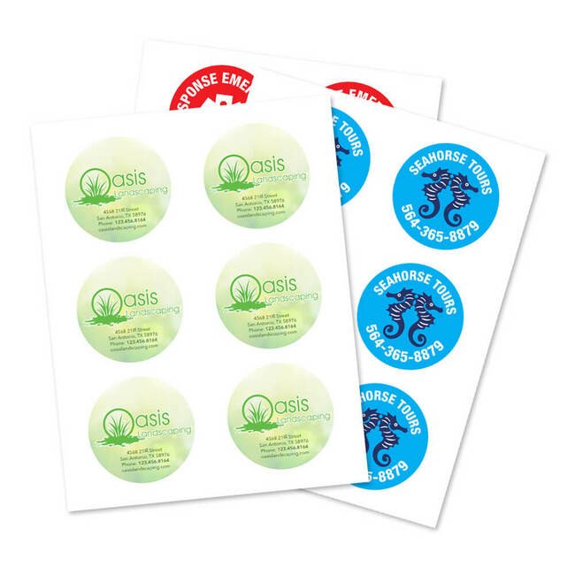 Megastore 3 Inch Round Product Label Sheet - Image 1