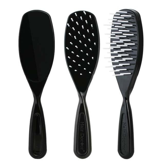 Hair Doctor Children's Rotating Hair Brush with Gentle Plastic Teeth - Image 3